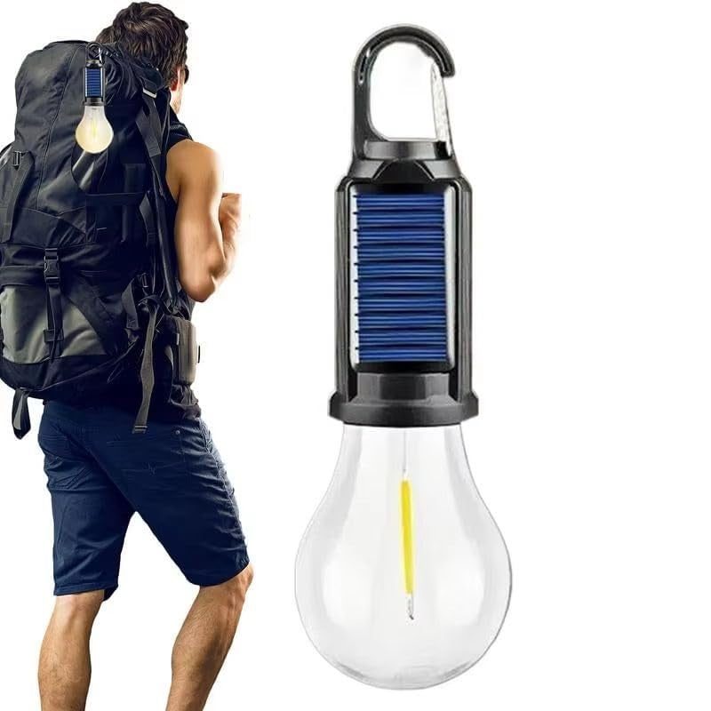 Omfoo Solar Tent Lights USB Rechargeable Led Camping 3 Mode Lantern ,Outdoor Hanging Light Bulbs with Clip Hook Fast Type-C Charging for Camping, Christmas, Emergency, Flashlight (Pack of 1) - Image 2