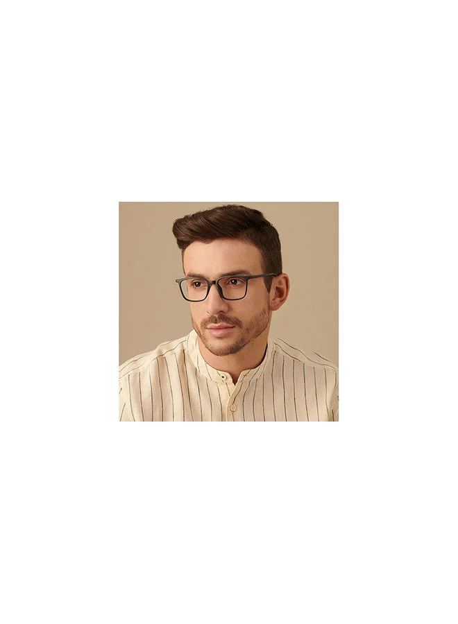 لينسكارت بلو Zero Power Full Rim Bluecut & Antiglare Square Shape Computer Eyeglasses LB E13526 - 51mm - Black