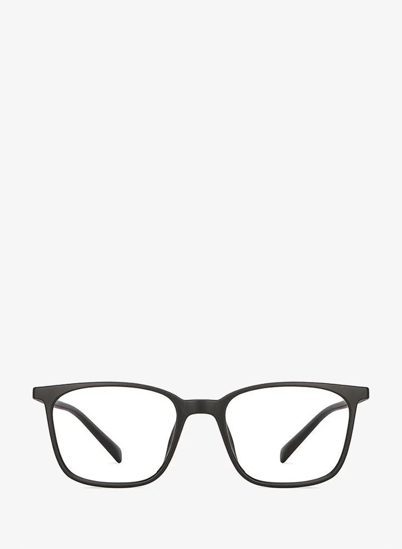 Lenskart Blu LENSKART BLU | Full Rim Square Zero Power Blue Cut Computer Glasses | Anti Glare, Lightweight and Blocks Harmful Rays | UV Protection Specs | Men and Women | Matte Black | LB E13526