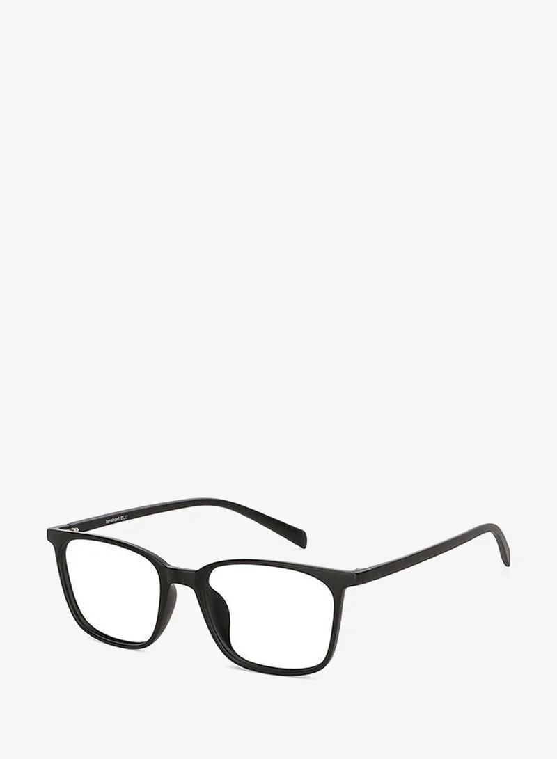 Lenskart Blu LENSKART BLU | Full Rim Square Zero Power Blue Cut Computer Glasses | Anti Glare, Lightweight and Blocks Harmful Rays | UV Protection Specs | Men and Women | Matte Black | LB E13526