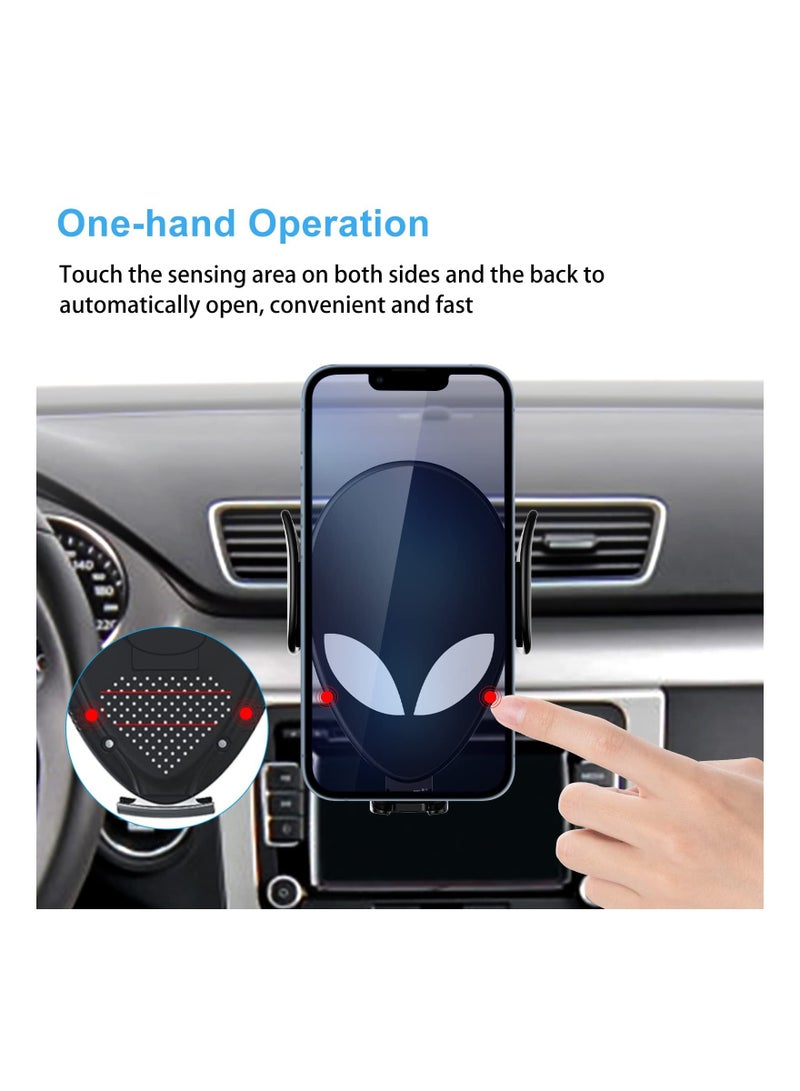 Y&D Wireless Car Charger Mount Auto Clamping Phone Holder 360°Rotable with 15W Qi Charging for iPhone 13/12/11/ Pro/Max/X/XS/XR/SE/8/8P Samsung Galaxy/Note - Image 4