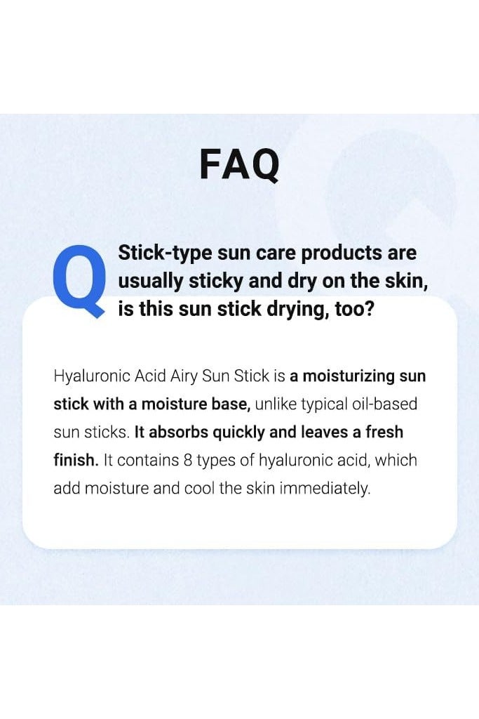 IsNtree Hyaluronic Acid Airy Sun Stick 22g - Image 2