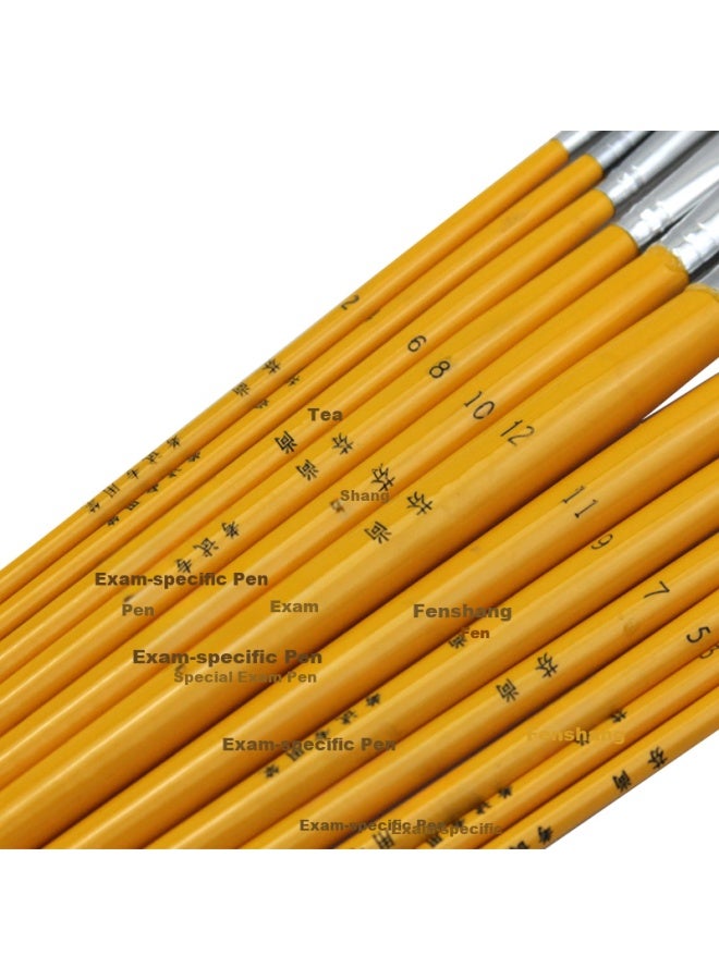 For Shine Fenshang Wolf Hair Flat Head Watercolor Brush Set Oil Painting Brush Acrylic Brush Student Art Painting Supplies Special Painting Tools And Materials Pigment Brush Double Number 6 Pieces - Image 5