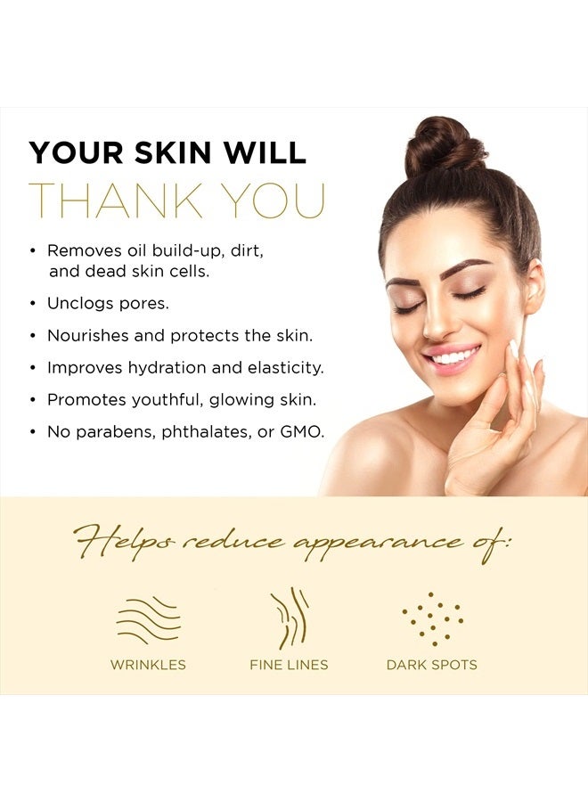 Azure Cosmetics قناع الوجه القابل للإزالة من الذهب عيار 24 قيراط – يزيل الرؤوس السوداء والأوساخ والزيوت | يشد ويرفع ويرطب | يقلل من التجاعيد والخطوط الدقيقة وآثار حب الشباب - 150 مل - Image 4