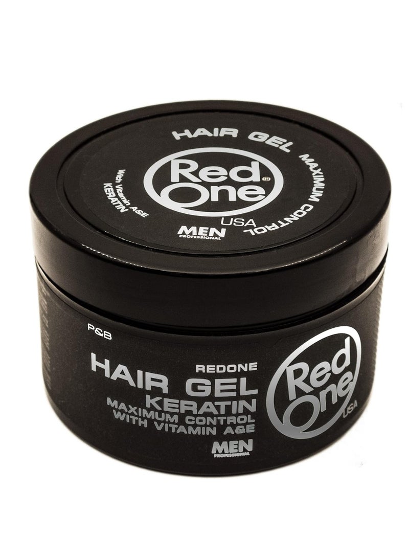 ريد ون RedOne جل الشعر بالكيراتين 450 مل – تصفيف احترافي للشعر الرطب أو الجاف - Image 1