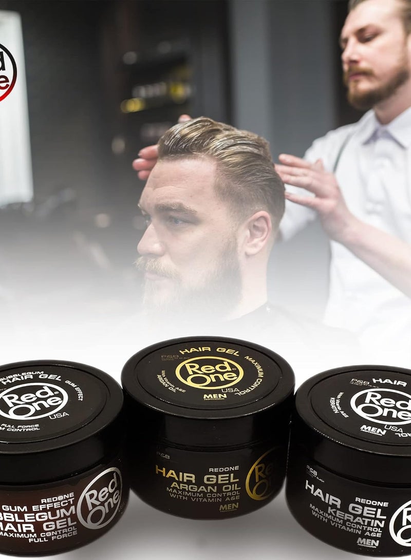 ريد ون RedOne جل الشعر بالكيراتين 450 مل – تصفيف احترافي للشعر الرطب أو الجاف - Image 5