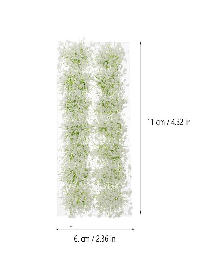 Vaguelly 14pcs Miniature Flowers Cluster DIY Plants Vegetation Diorama Static Grass Tufts White Flowers Groups for Dollhouse Train Landscape Railroad Military Model Scenery - Image 3