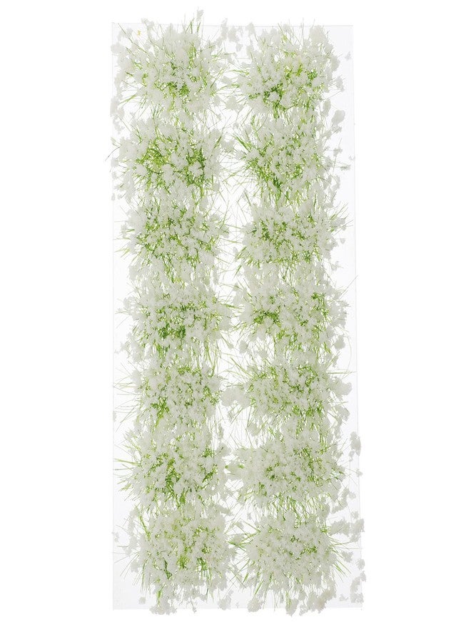 Vaguelly 14pcs Miniature Flowers Cluster DIY Plants Vegetation Diorama Static Grass Tufts White Flowers Groups for Dollhouse Train Landscape Railroad Military Model Scenery - Image 2