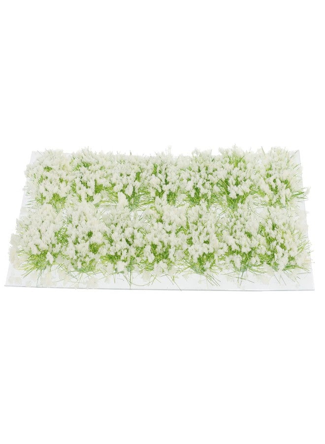 Vaguelly 14pcs Miniature Flowers Cluster DIY Plants Vegetation Diorama Static Grass Tufts White Flowers Groups for Dollhouse Train Landscape Railroad Military Model Scenery - Image 1