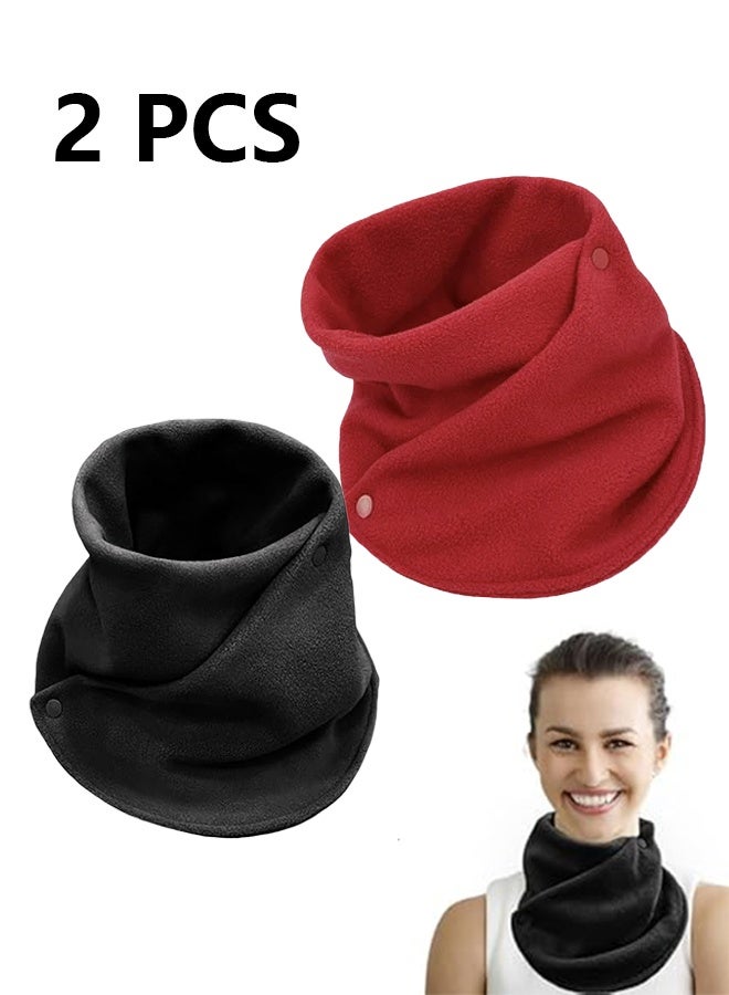 2 Pcs Winter Neck Warmer Gaiter Women Fleece Windproof Warm Face Scarf Cover Ski Mask for Cold Weather - Image 1