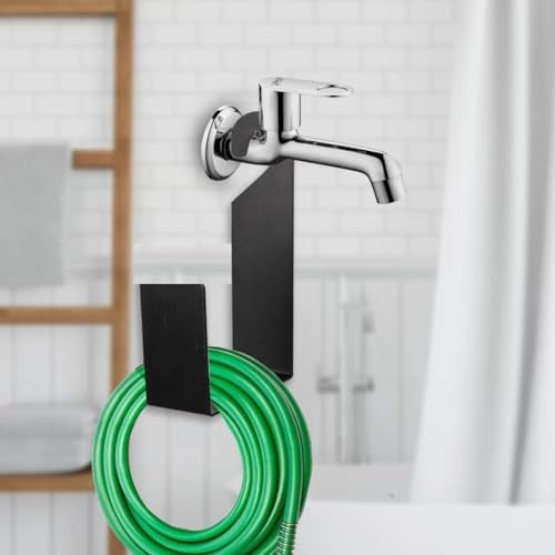 Episkey Carbon Steel Hose Hanger - Wall-Mounted Heavy Duty Garden Hose Holder, Car Hose Bracket with Screws and Expansion Bolt Bracket (Hose_Hook_1) - Image 5