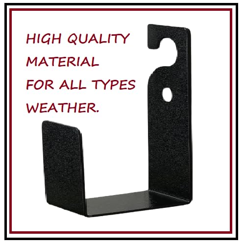 Episkey Carbon Steel Hose Hanger - Wall-Mounted Heavy Duty Garden Hose Holder, Car Hose Bracket with Screws and Expansion Bolt Bracket (Hose_Hook_1) - Image 3