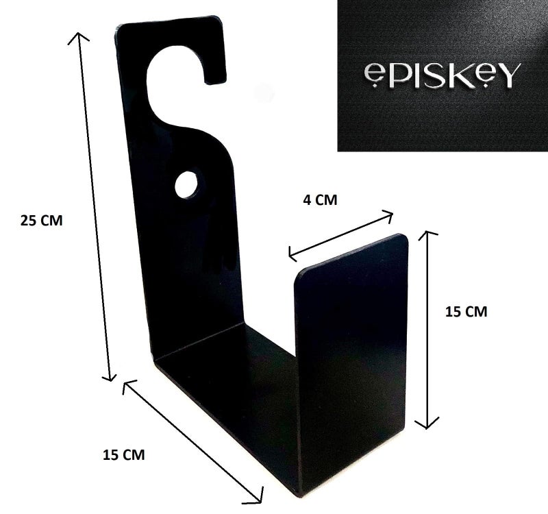 Episkey Carbon Steel Hose Hanger - Wall-Mounted Heavy Duty Garden Hose Holder, Car Hose Bracket with Screws and Expansion Bolt Bracket (Hose_Hook_1) - Image 4