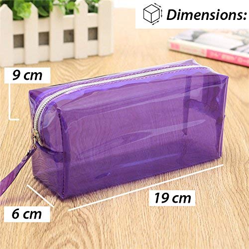 ShopNGift PVC Transparent Plastic Travel Cosmetic Bag with Zipper - (Pack of 1) - Image 5