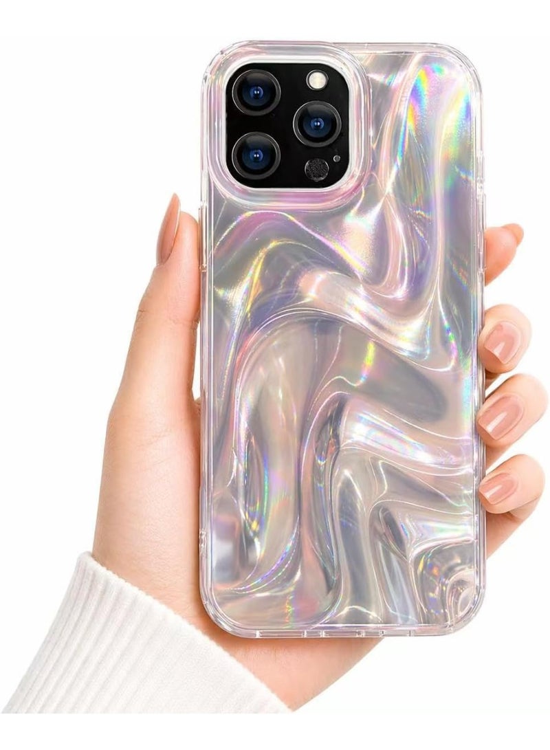 Ecosystem Luxury Case for iPhone 16 Pro Max Shockproof Protective Cover, Stylish Iridescent Design, Camera Protection, Lightweight Slim Case
