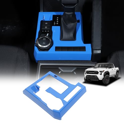 Daeiclru Gear Shift Panel Cover Trim Compatible with Toyota Tacoma 2024 2025 Gear Shifter Console AntiScratch Panel Decorative Sticker Trim Frame Interior Accessories Blue - Image 1
