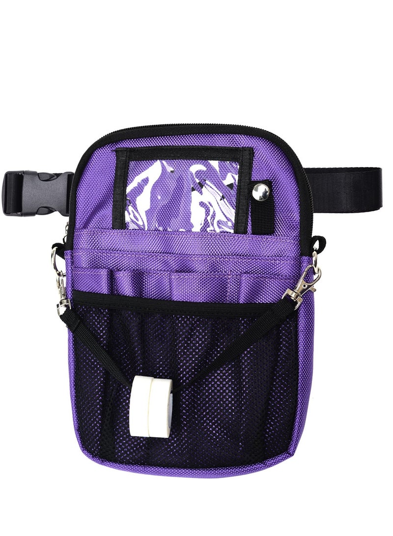 Nurse  Pack Nursing Work Waist Bags Nurse Gifts Multi Function Medical Gear Pocket Belt Tools Organizer Pouch Utility Waist Pack Supplies Accessories for Stethoscope Bandage Scissor Purple - Image 1