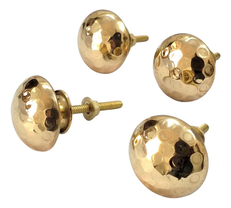 Artshai Brass Hammered Door Knob Round Shape Multicolor (Size:6.5x4x4 CM) (4) - Image 1