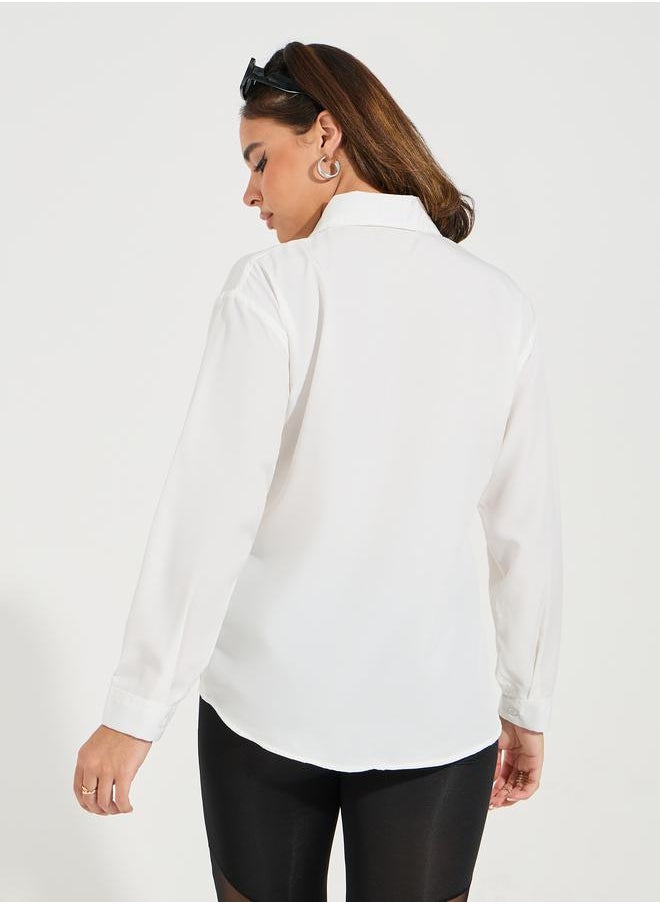 Oversized Solid Button Down Shirt with Dropped Shoulder - pzsku/Z182BCAE86D242B17081EZ/45/_/1724411093/1d1ebf8d-030d-4dac-aa6c-ad7cb0aaa984