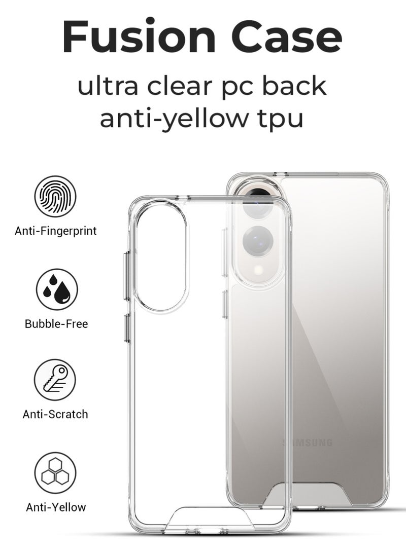 glassology حزمة لجهاز سامسونج جالاكسي S25 إيدج غلاف شفاف مغناطيسي + واقي شاشة حماية 360°، مقاوم للكسر، مضاد للاصفرار، زجاج مقسى فاخر، وضوح عالي - Image 5