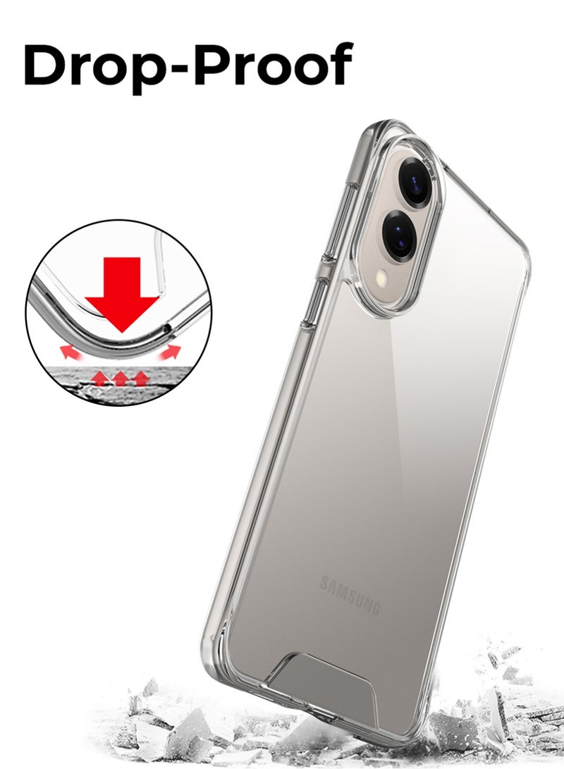 glassology حزمة لجهاز سامسونج جالاكسي S25 إيدج غلاف شفاف مغناطيسي + واقي شاشة حماية 360°، مقاوم للكسر، مضاد للاصفرار، زجاج مقسى فاخر، وضوح عالي - Image 2