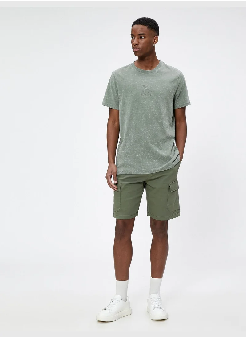 KOTON Basic Cargo Shorts Drawstring Pocket Detailed Cotton