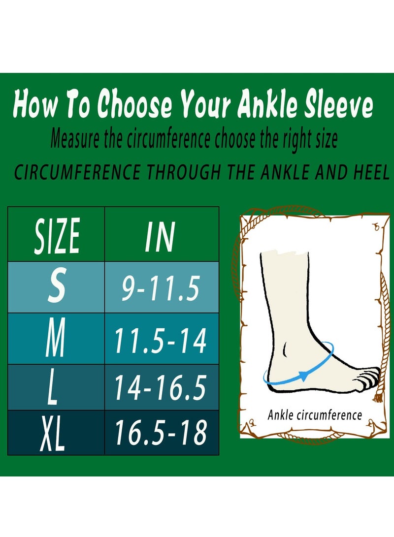 Zikra Ankle Compression Sleeve Plantar Fasciitis Socks for Women and Men, Ankle Brace Foot Socks Achilles Tendonitis for Plantar Fasciitis Stabilizer and Compression Sleeve 1Pair Black Medium - Image 2