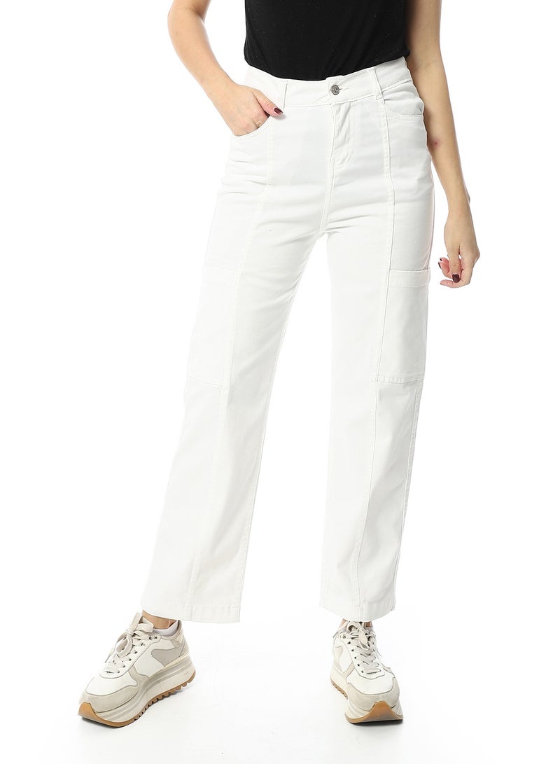 Coctail 9841-cargo Pants-off white - Image 1