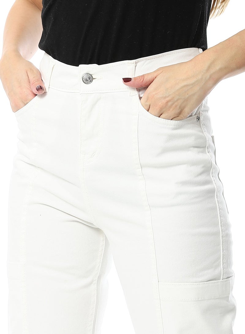 Coctail 9841-cargo Pants-off white - Image 4