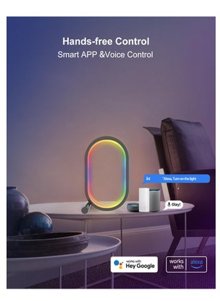 Wireless Bluetooth Table LED Light, Color Changing LED Table Lamp - Sync Music, Control Settings via App, Immerse Yourself in Vibrant RGB Game Lighting - for TV Backlighting and Bedroom Ambiance! - pzsku/Z182BFB02A1C01C08A21BZ/45/_/1717663682/98526f70-f169-49eb-8604-20bd99d0378c