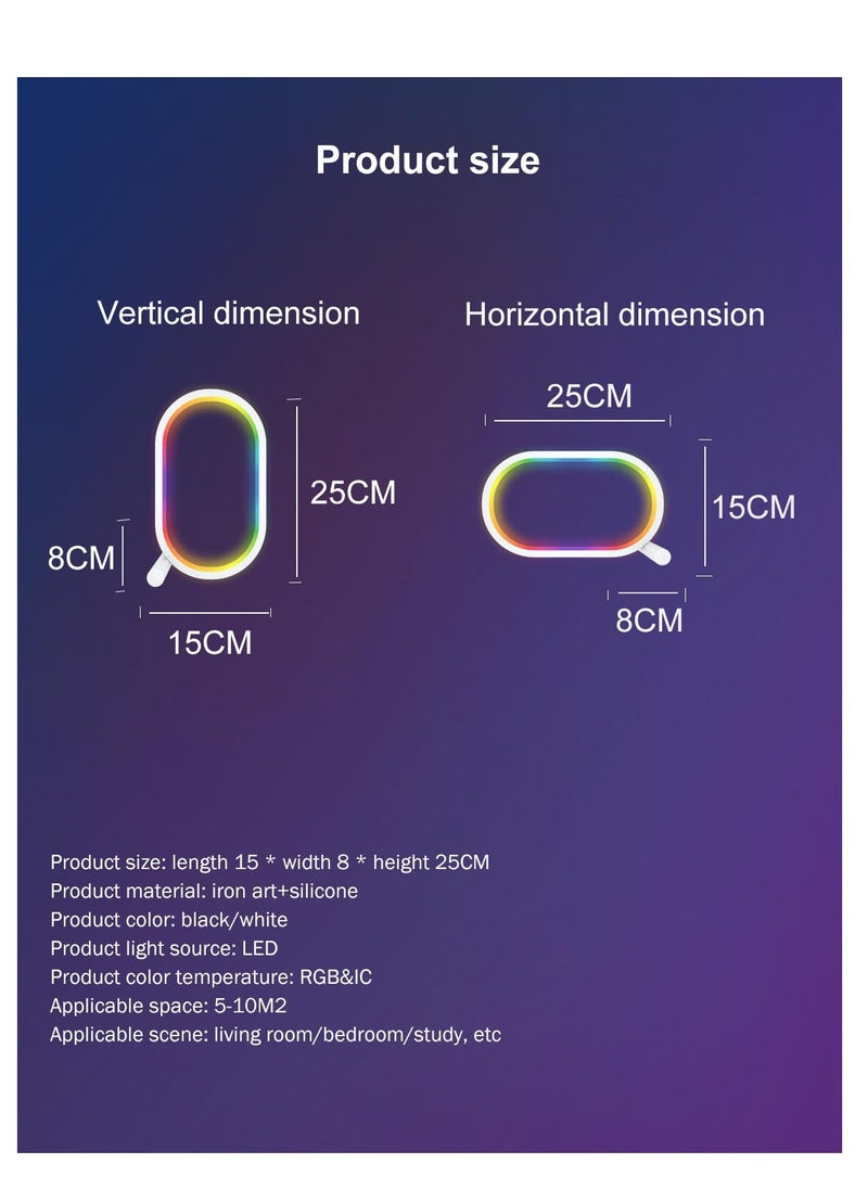 Wireless Bluetooth Table LED Light, Color Changing LED Table Lamp - Sync Music, Control Settings via App, Immerse Yourself in Vibrant RGB Game Lighting - for TV Backlighting and Bedroom Ambiance!