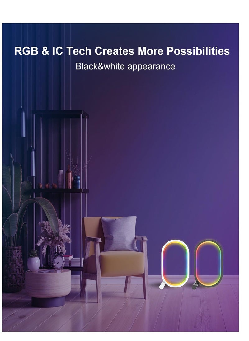 Wireless Bluetooth Table LED Light, Color Changing LED Table Lamp - Sync Music, Control Settings via App, Immerse Yourself in Vibrant RGB Game Lighting - for TV Backlighting and Bedroom Ambiance!