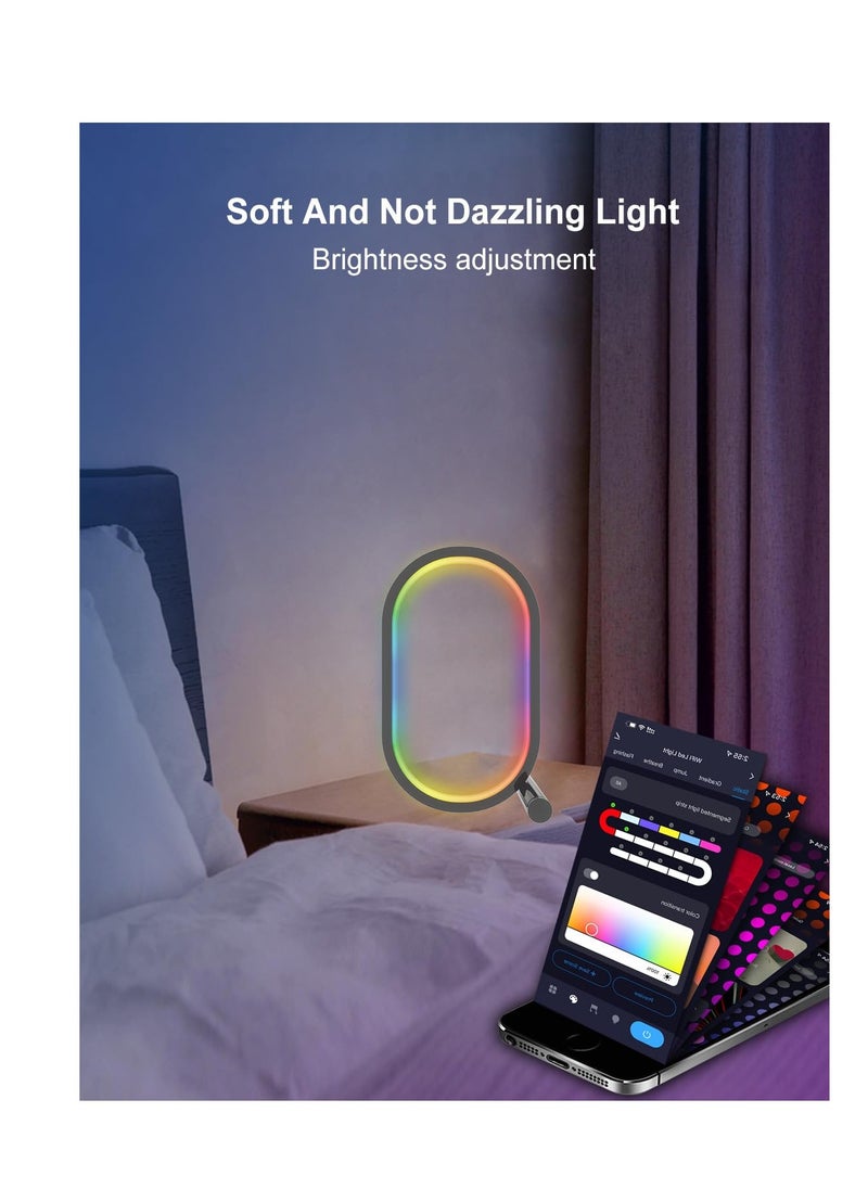 Wireless Bluetooth Table LED Light, Color Changing LED Table Lamp - Sync Music, Control Settings via App, Immerse Yourself in Vibrant RGB Game Lighting - for TV Backlighting and Bedroom Ambiance!