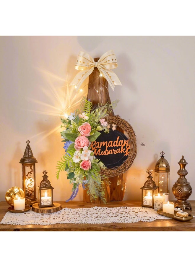 أكسلوت إكليل رمضان، إكليل عيد مبارك، ديكور باب أمامي، أكاليل مباركة، لتزيين الجدران والنوافذ الداخلية والخارجية في المنازل الريفية - Image 5
