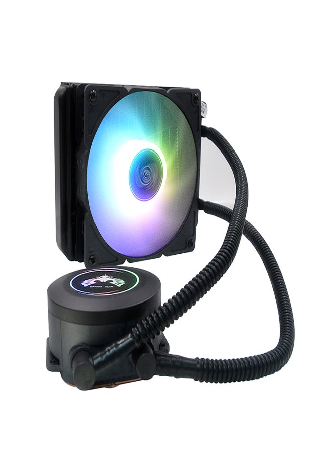 120 RGB AIO CPU Liquid Cooler PWM Fan Copper Pump Head Dense Aluminium Fins RGB Pump Head Hydraulic Bearing Multi-Platforms - Image 1