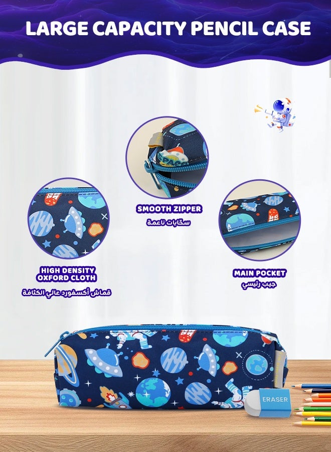 Riolio 3PCS Astronaut School Backpack Set for Boys – Waterproof 42cm Backpack with Lunch Bag & Pencil Case, Space Theme, Lightweight & Durable for Ages 4–12  - Image 4