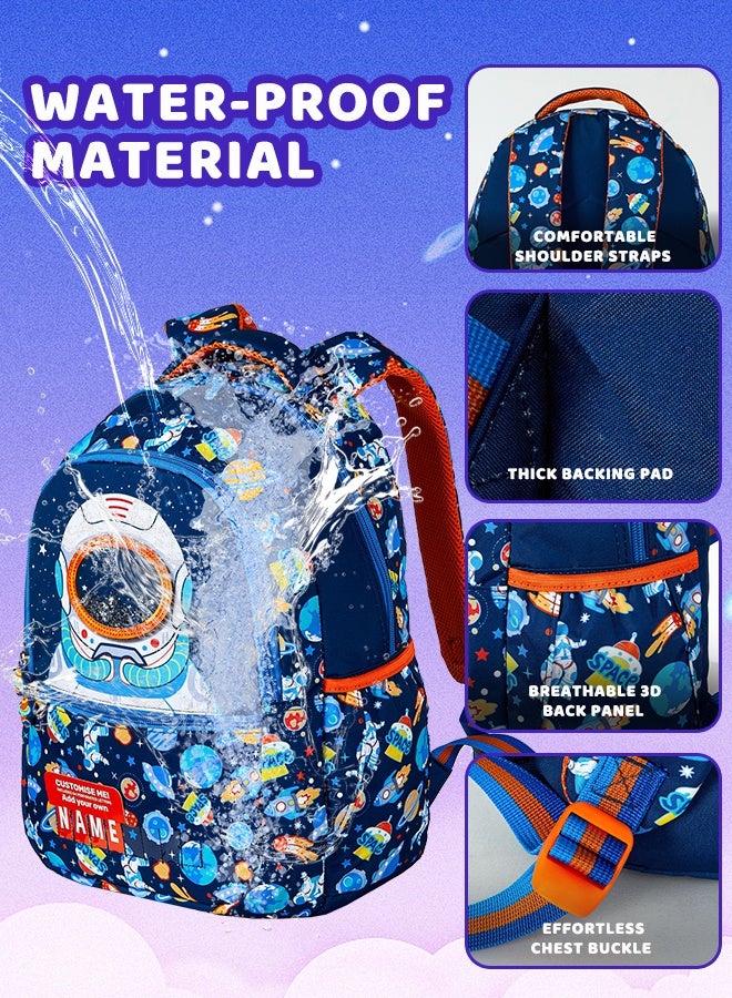 Riolio 3PCS Astronaut School Backpack Set for Boys – Waterproof 42cm Backpack with Lunch Bag & Pencil Case, Space Theme, Lightweight & Durable for Ages 4–12  - Image 5