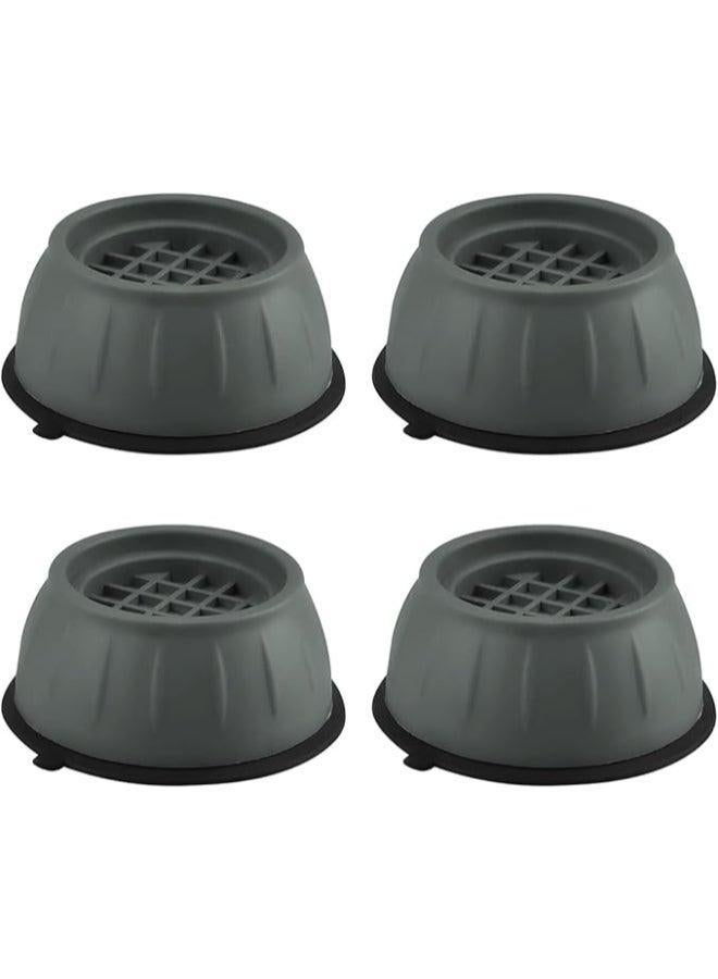 4-Piece Washing Machine Feet Pads Black 10x10x4cm  - Image 1