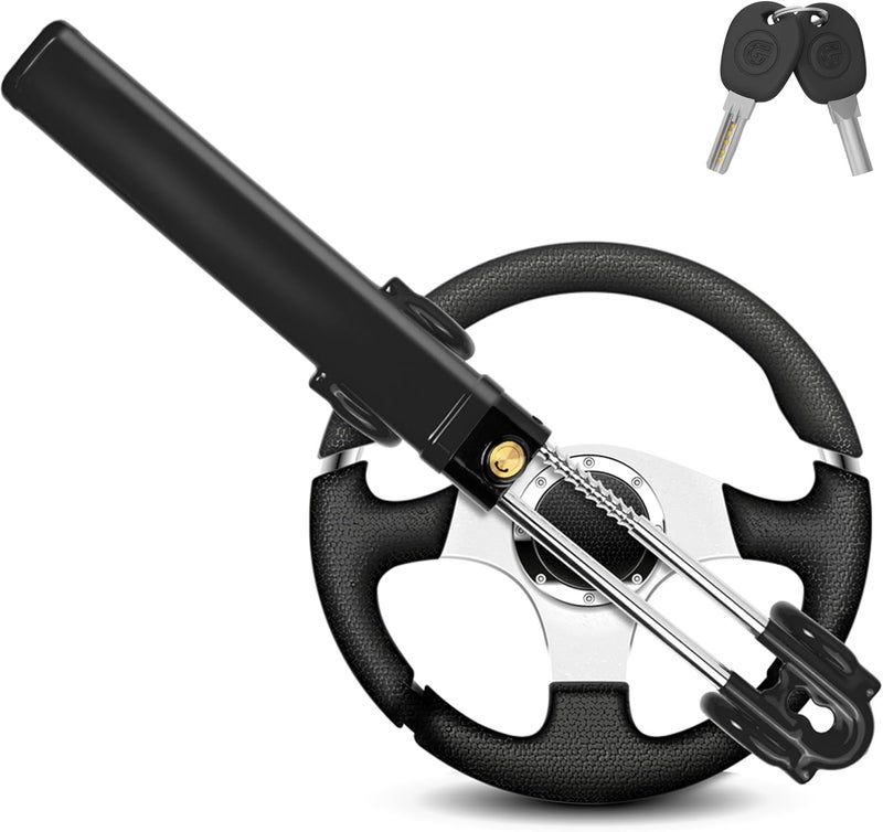 GADLANE Twin Bar Steering Wheel Lock - Heavy Duty Anti-Theft Device with 2 Keys - Image 1