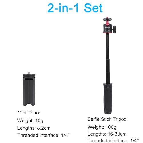 PellKing Tabletop Tripod and Selfie Stick Tripod Kit for DJI OSMO Pocket 3 2 Camera - Image 2