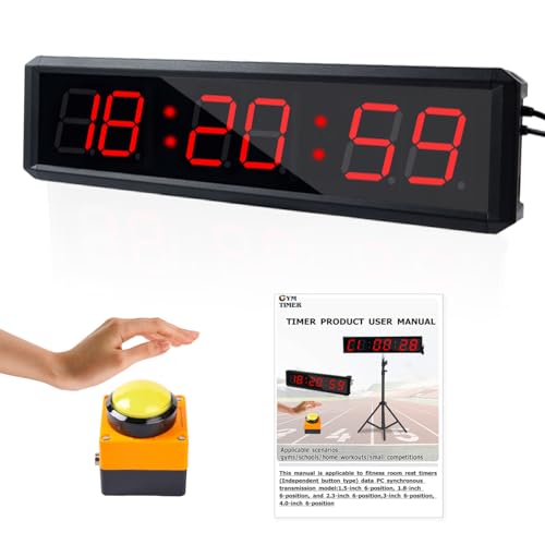 SMAHEAT Fitness Timer with Stopwatch Button, Suitable for School/exam/Home Exercise/Gym/Gym SMAHEAT Electronic Fitness Timer (1.8-inch Data PC synchronous Transmission Model) - Image 1