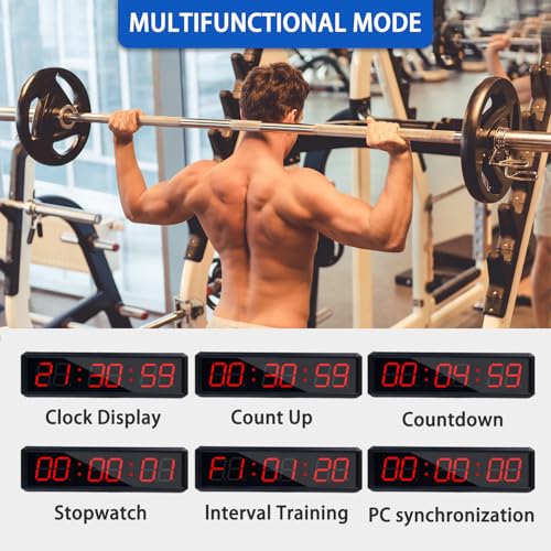 SMAHEAT Fitness Timer with Stopwatch Button, Suitable for School/exam/Home Exercise/Gym/Gym SMAHEAT Electronic Fitness Timer (1.8-inch Data PC synchronous Transmission Model) - Image 4