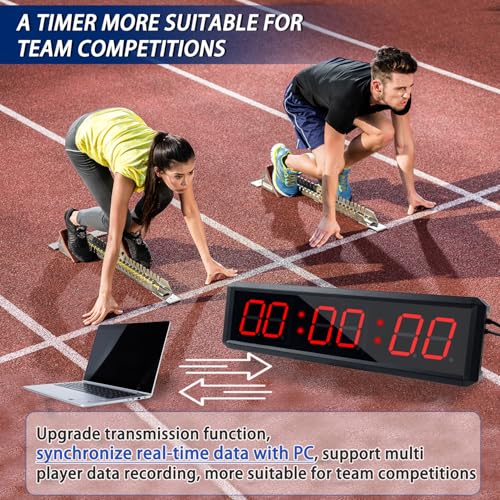 SMAHEAT Fitness Timer with Stopwatch Button, Suitable for School/exam/Home Exercise/Gym/Gym SMAHEAT Electronic Fitness Timer (1.8-inch Data PC synchronous Transmission Model) - Image 2