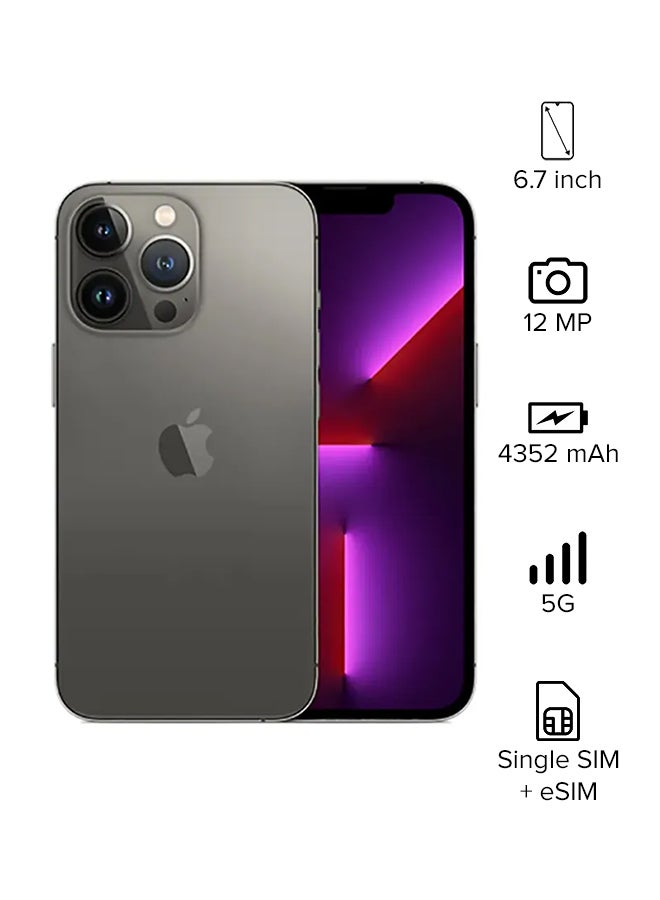 ابل  هاتف آيفون 13 برو ماكس بذاكرة داخلية سعة 512 جيجابايت لون جرافيت وتقنية 5G مع تطبيق فيس تايم - إصدار المملكة العربية السعودية - Image 1