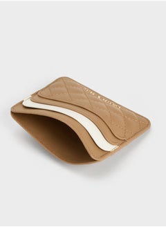 Charles & Keith حامل بطاقات مبطن متعدد الفتحات - رملي  - Image 5
