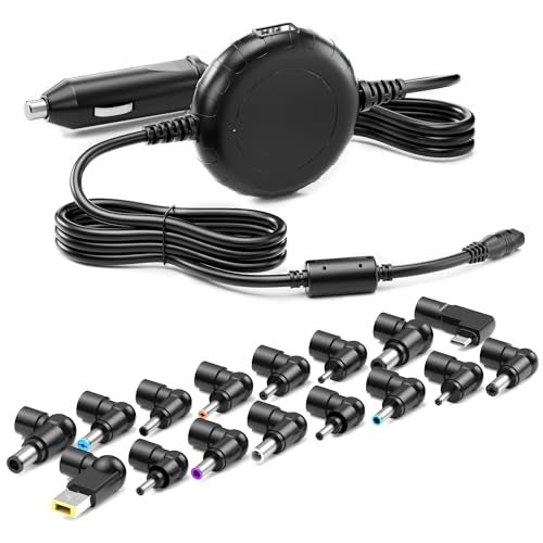 Powseed 100W 90W 65W Laptop Car Charger USB C with 5V 2A USB Port for MacBook HP Dell Asus Acer Lenovo Samsung Gateway Toshiba Sony Fujitsu Computer TV JBL Boombox Xtreme Speaker Power Adapter - Image 1