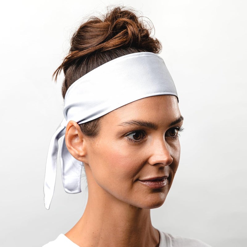 Suddora Tie Headband, Unisex Fabric Sweatband, Moisture Wicking Performance Blend Fabric, Head Tie for Karate, Running, Cycling, Tennis, Cosplay for Ninja Halloween, One Size Fits All - Image 3