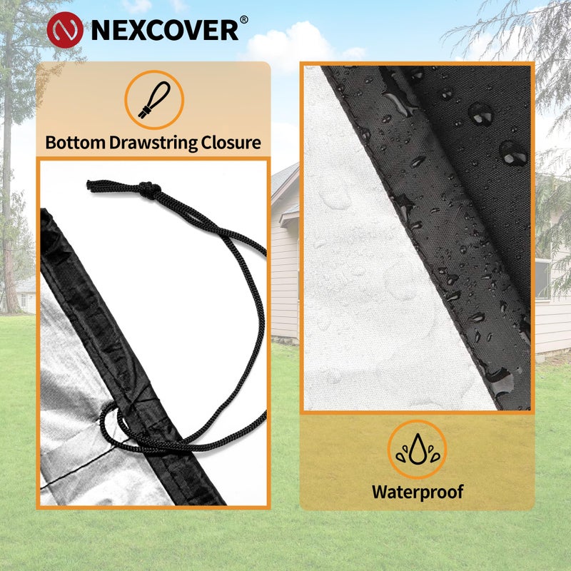 NEXCOVER Grill Cover, BBQ Cover 55 inch,Waterproof BBQ Grill Cover,Fade Resistant Gas Grill Cover, Barbecue Grill Covers, Fits Grill of Weber, Brinkmann, Nexgrill, Black Grill Cover for Outdoor Grill. - Image 5