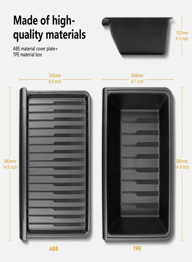 KUNIST 2PCS Under Seat Storage Box for Tesla Model Y 2024, TPE Storage Tray Box with Lid for Model Y 2020-2025 (2025-2026 New Model Y Juniper Can only be installed on rear of front seats (under) - Image 4