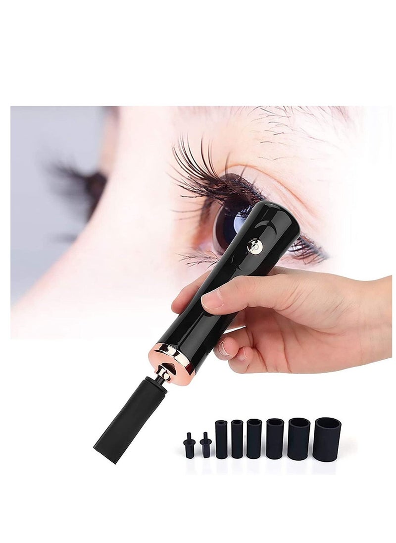 Generic Electric Nail Lacquer Shaker Eyelash Shaker, for Extensions, Glue with 2 Connectors and 6 Sizes of Caliber Liquid Evenly Mixer (Black)  - Image 1
